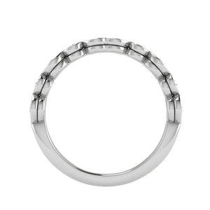 5 Pointer Platinum Half Eternity Diamond Ring for Women JL PT WB RD 130   Jewelove