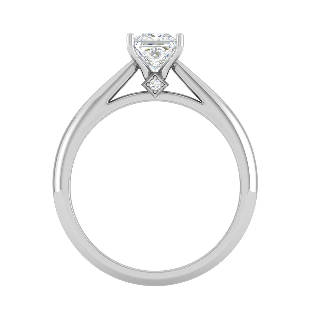 0.70 cts Princess Cut Solitaire Platinum Diamonds Ring JL PT RS PR 156   Jewelove.US