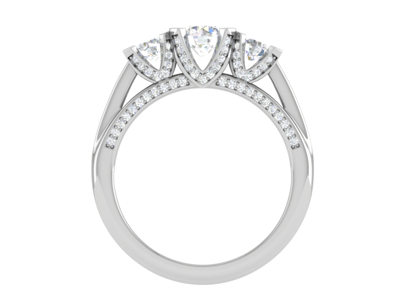 0.50 cts Solitaire Diamond Split Shank Platinum Ring JL PT R3 RD 171   Jewelove.US