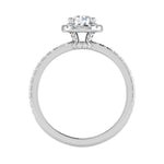Load image into Gallery viewer, 0.50 cts Solitaire Halo Diamond Shank Platinum Ring JL PT RH RD 247   Jewelove.US
