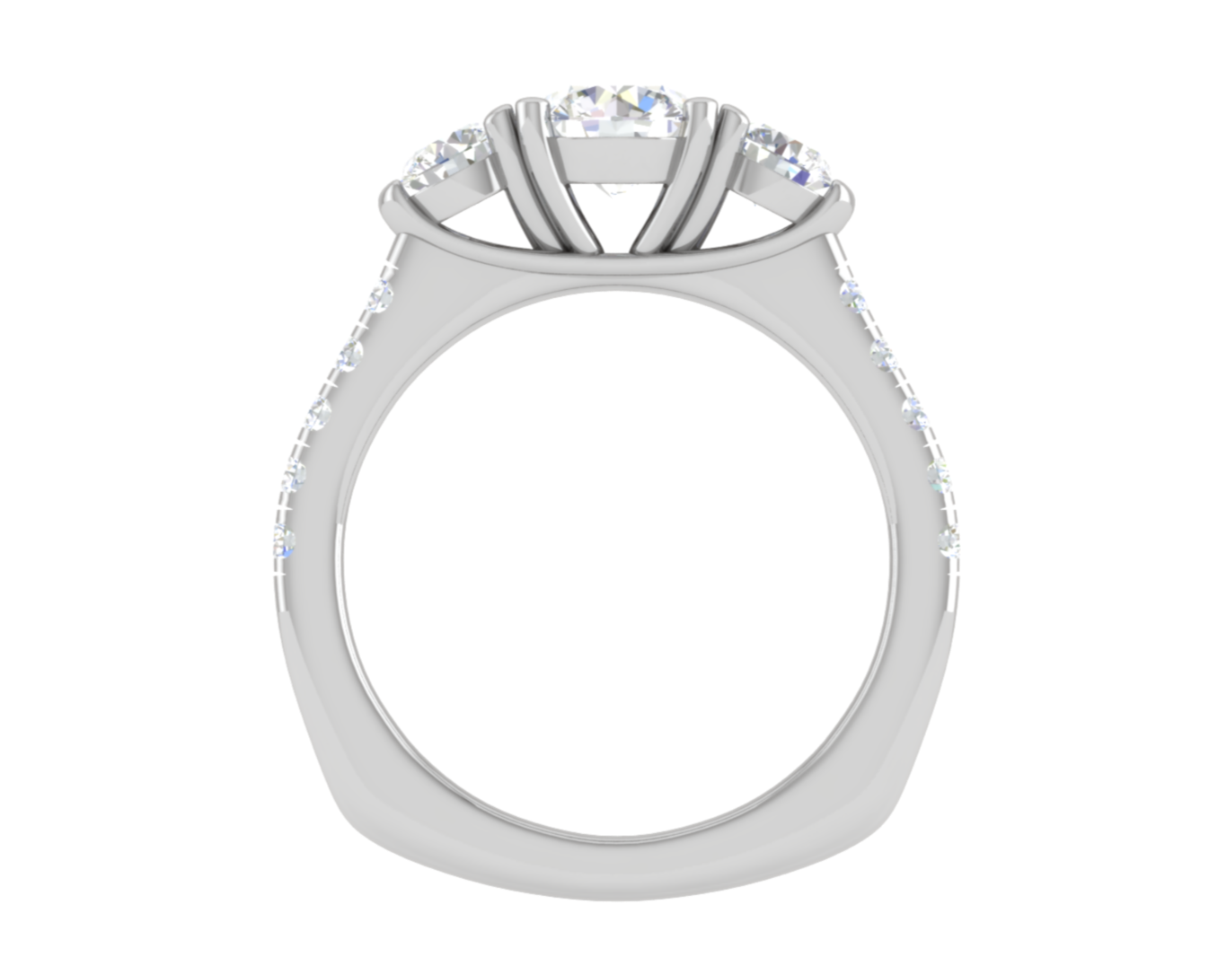 1.00 cts Platinum Solitaire Diamond Shank Ring JL PT R3 RD 145   Jewelove.US