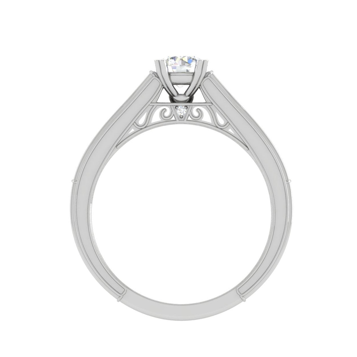 0.30 cts Solitaire Diamond Shank Platinum Ring for Women JL PT RV RD 112   Jewelove