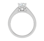 Load image into Gallery viewer, 0.50cts Cushion Solitaire with Princess Cut Diamond Shank Platinum Ring JL PT RC CU 153   Jewelove.US
