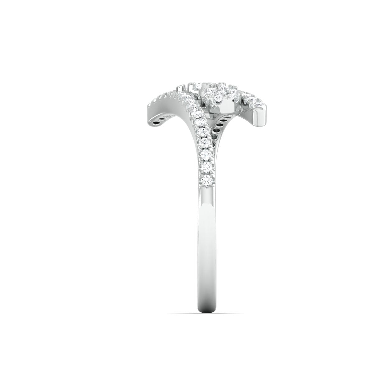 Designer Platinum Ring with Diamonds for Women JL PT 974