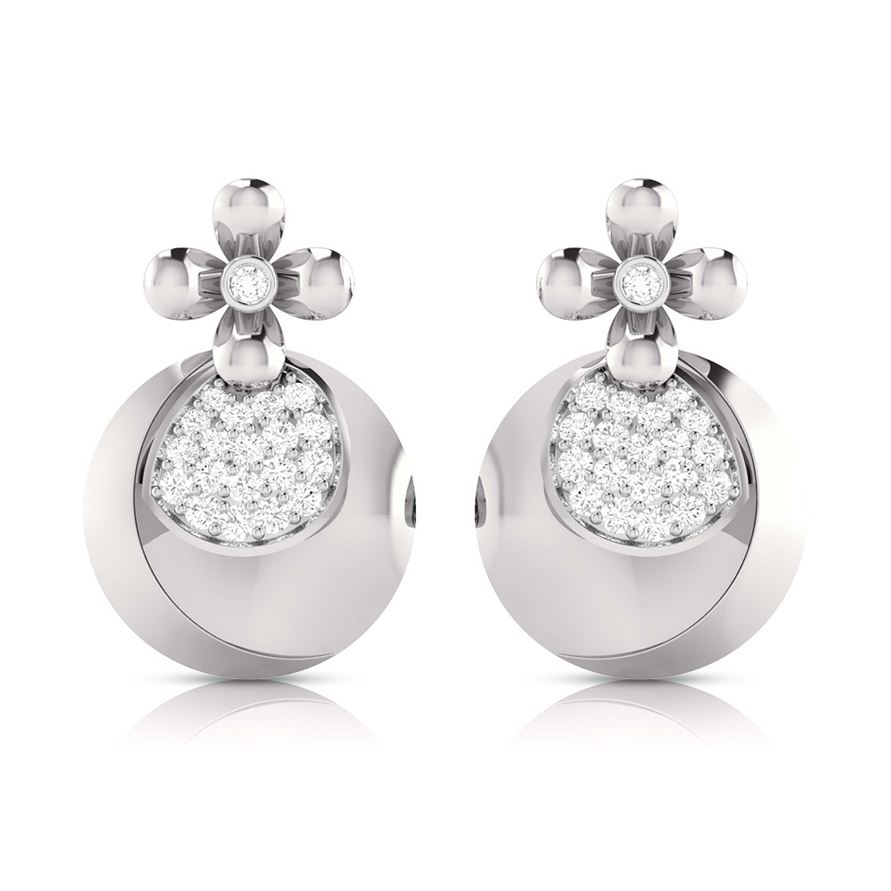Platinum Diamond Pendant Set for Women JL PT P BT 40-A