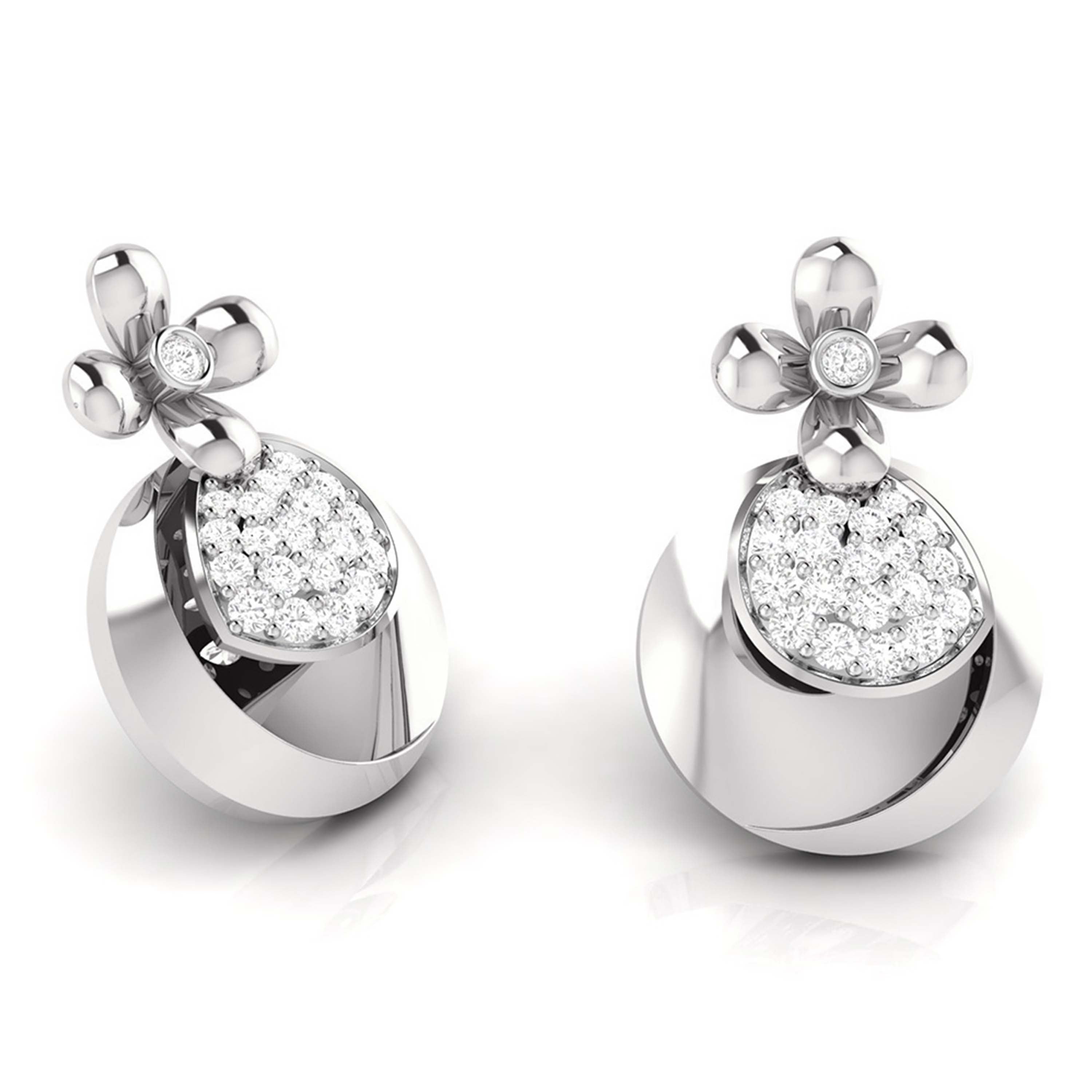 Platinum Diamond Pendant Set for Women JL PT P BT 40-A