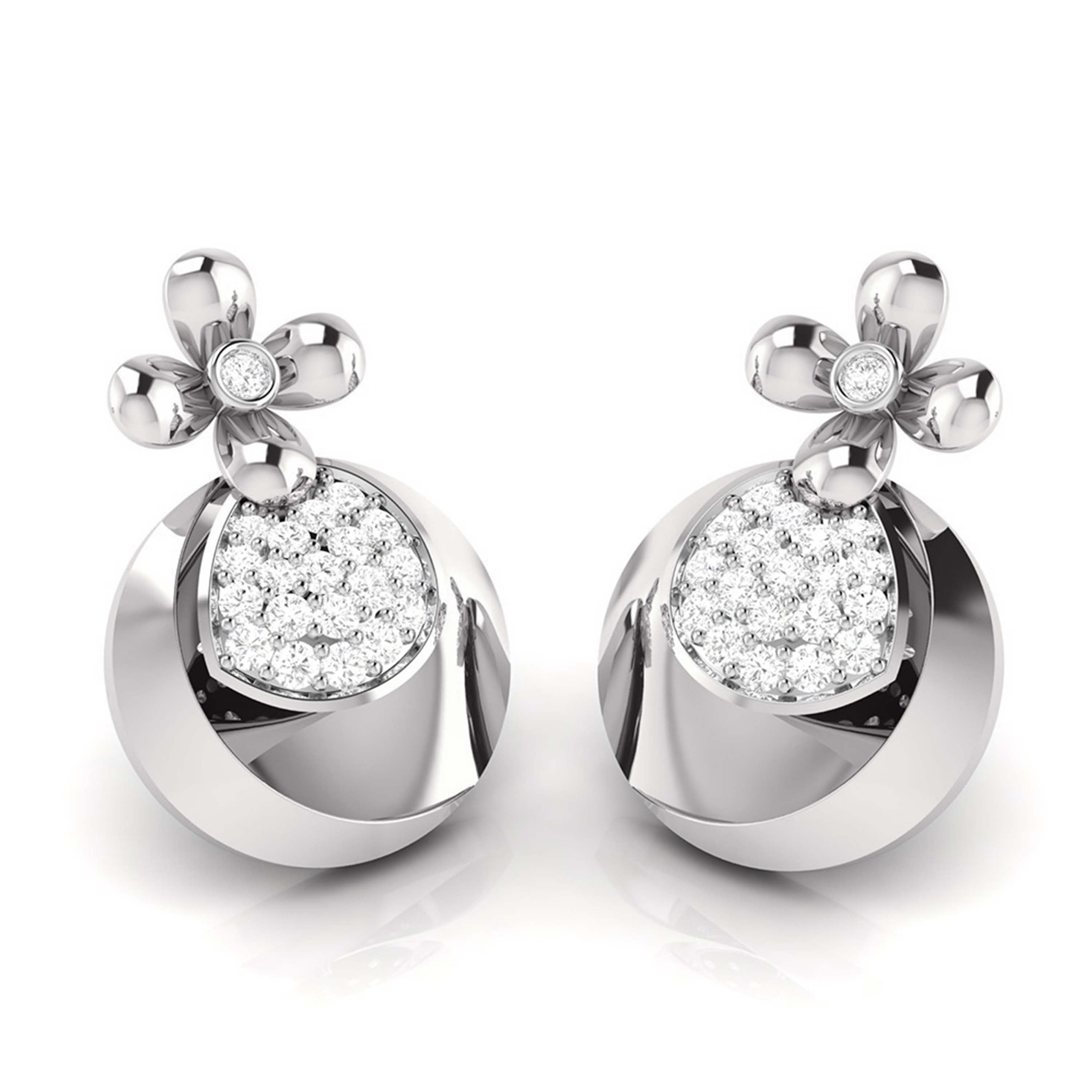 Platinum Diamond Pendant Set for Women JL PT P BT 40-A