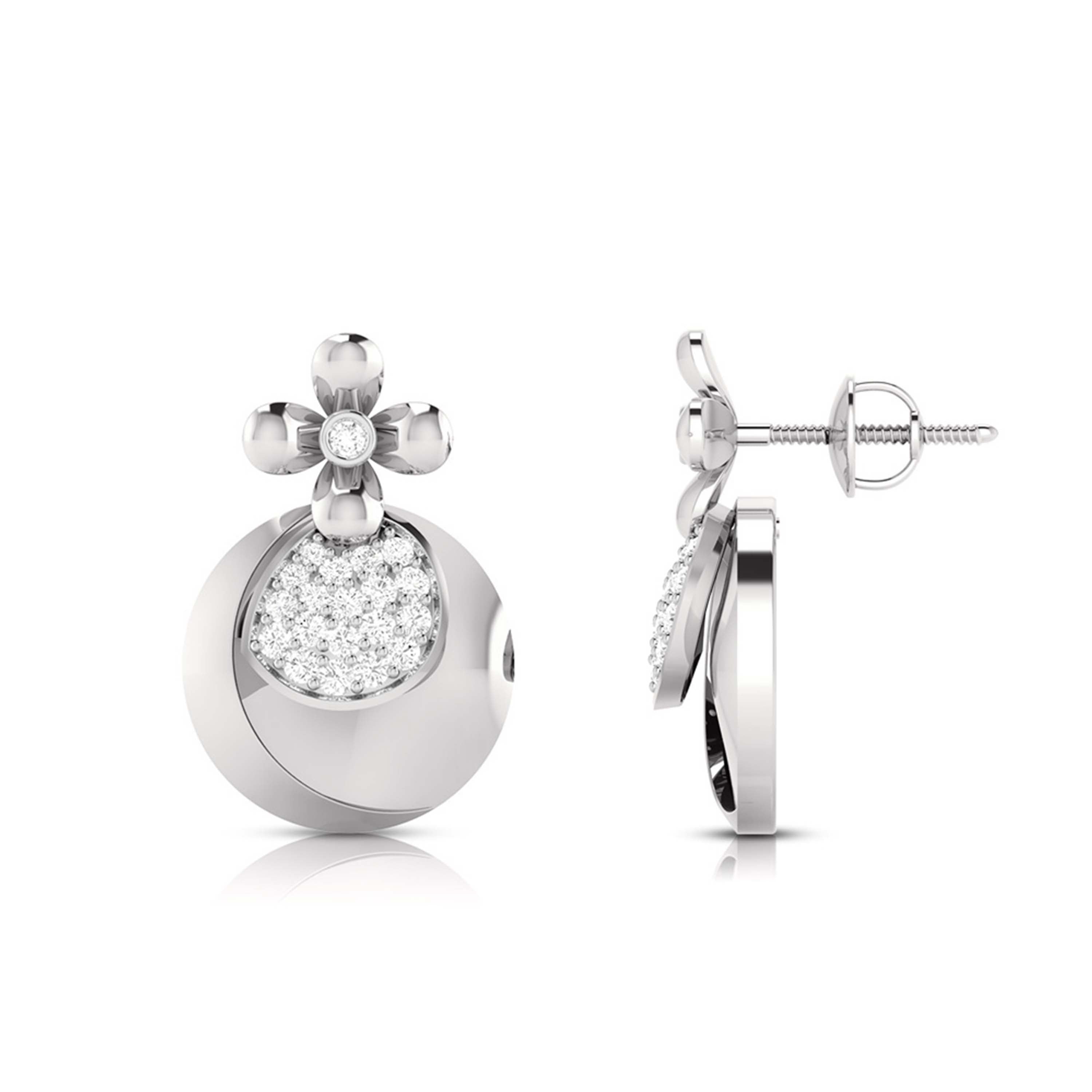 Platinum Diamond Pendant Set for Women JL PT P BT 40-A