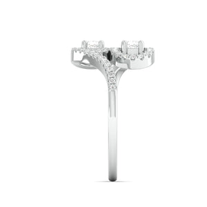 Designer Platinum Diamond Ring with Princess Cut for Women JL PT 1006