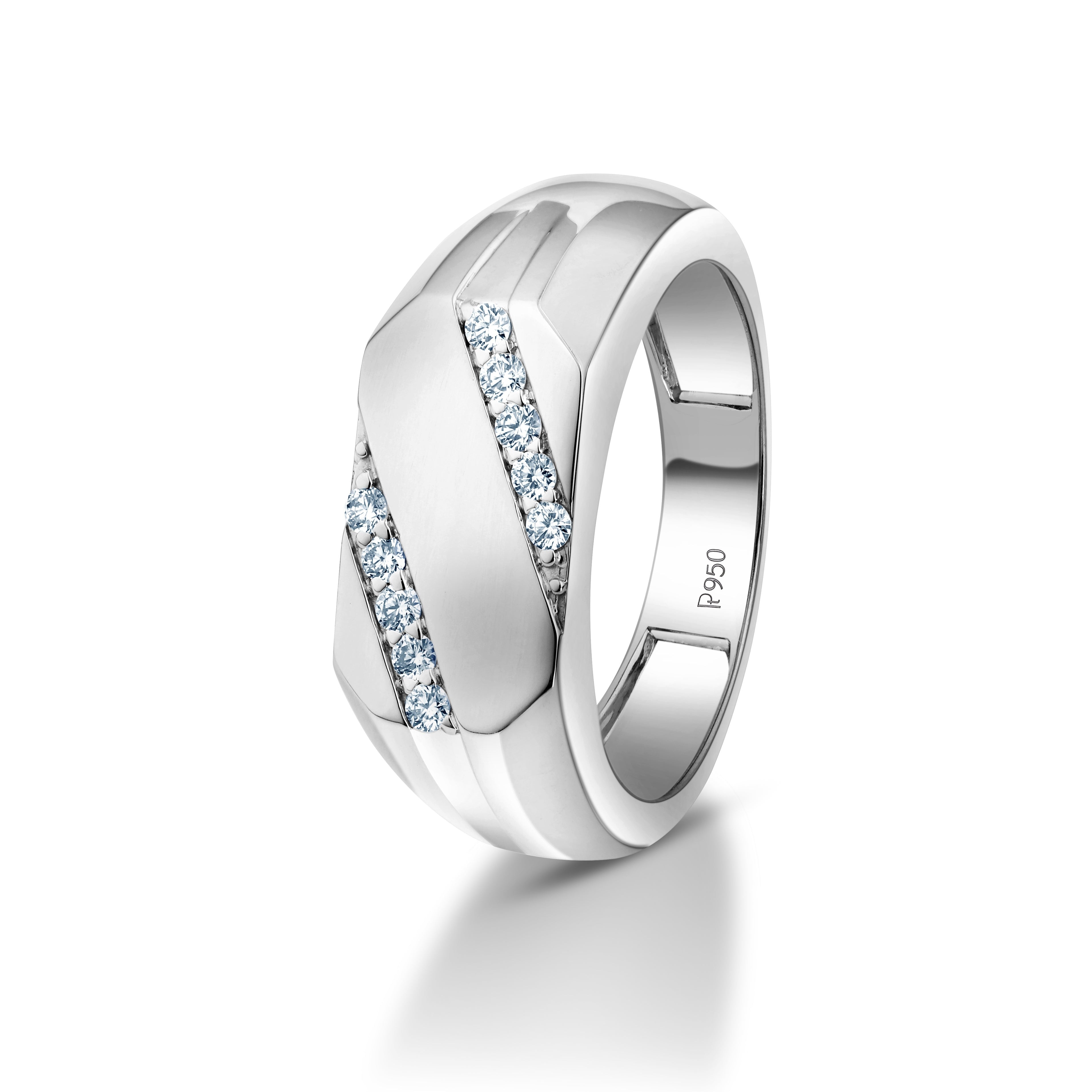 Buy Unique Men's Finger Ring in Platinum Online | ORRA
