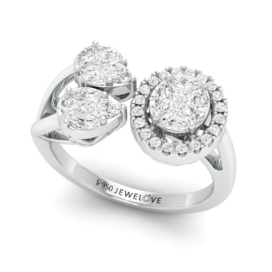 Diamond Platinum Ring for Women JL PT 1008