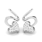 Load image into Gallery viewer, Platinum Diamond Heart Earrings for Women JL PT E BT 41-G   Jewelove.US
