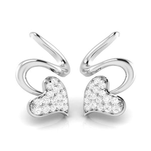 Platinum Diamond Heart Earrings for Women JL PT E BT 41-G   Jewelove.US