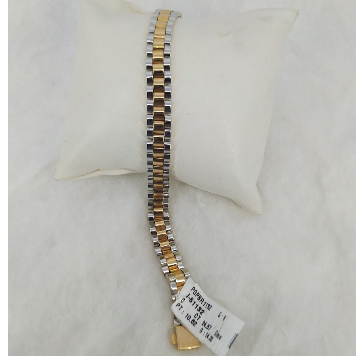 Platinum & Rose Gold Bracelet for Men JL PTB 1047   Jewelove.US