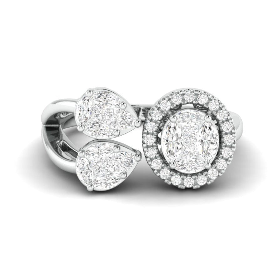 Diamond Platinum Ring for Women JL PT 1008  Women-s-Band-only Jewelove