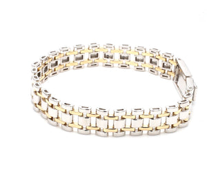 Designer Platinum & Yellow Gold Bracelet for Men JL PTB 777   Jewelove.US