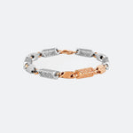 Load image into Gallery viewer, Platinum and Rose Gold Bracelet for Men JL PTB 838
