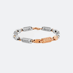 Platinum and Rose Gold Bracelet for Men JL PTB 838