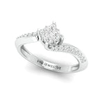 Load image into Gallery viewer, Princess Cut Solitaire-look Platinum Engagement Ring for Women JL PT 1010
