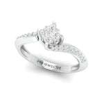 Load image into Gallery viewer, Princess Cut Solitaire-look Platinum Engagement Ring for Women JL PT 1010
