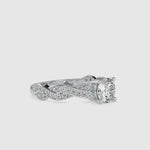 Load and play video in Gallery viewer, 0.30cts. Platinum Diamond Twisted Shank Engagement Ring JL PT 0068
