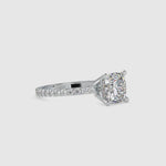 Load and play video in Gallery viewer, 30-Pointer Solitaire Platinum Diamond Shank Engagement Ring JL PT 0052
