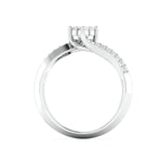 Load image into Gallery viewer, Princess Cut Solitaire-look Platinum Engagement Ring for Women JL PT 1010
