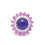 Load image into Gallery viewer, Designer Tanzanite Gold Ring with Pink Sapphire &amp; Rose Cut Diamonds for Women JL AU ALR671   Jewelove
