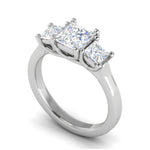 Load image into Gallery viewer, Three Stone Princess Cut Solitaire Diamond Platinum Ring JL PT R3 PR 126   Jewelove.US
