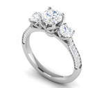 Load image into Gallery viewer, 1.00 cts Platinum Solitaire Diamond Shank Ring JL PT R3 RD 114   Jewelove.US
