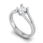 Load image into Gallery viewer, 0.30 cts Solitaire Diamond Split Shank Platinum Ring JL PT RP RD 123   Jewelove.US
