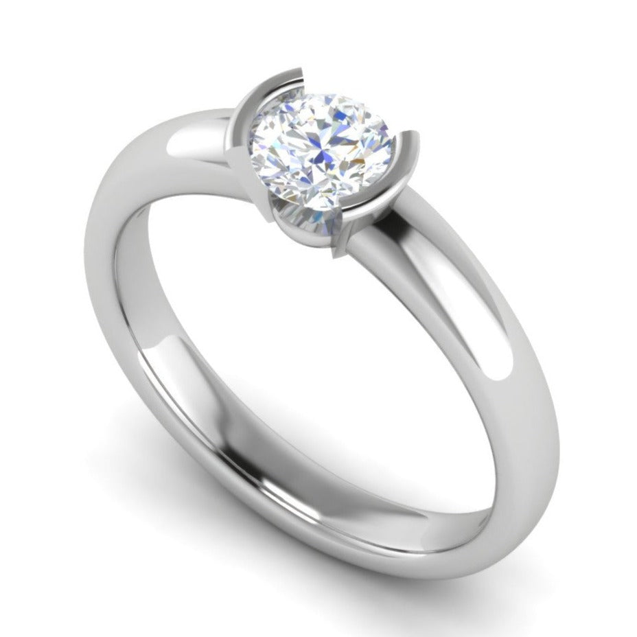 0.30 cts Solitaire Platinum Ring JL PT RS RD 155   Jewelove.US