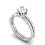 Load image into Gallery viewer, 0.30 cts Solitaire Diamond Split Shank Platinum Ring JL PT RP RD 180   Jewelove.US

