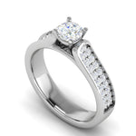 Load image into Gallery viewer, 0.30 cts Solitaire Diamond Split Shank Platinum Ring JL PT RP RD 110   Jewelove.US
