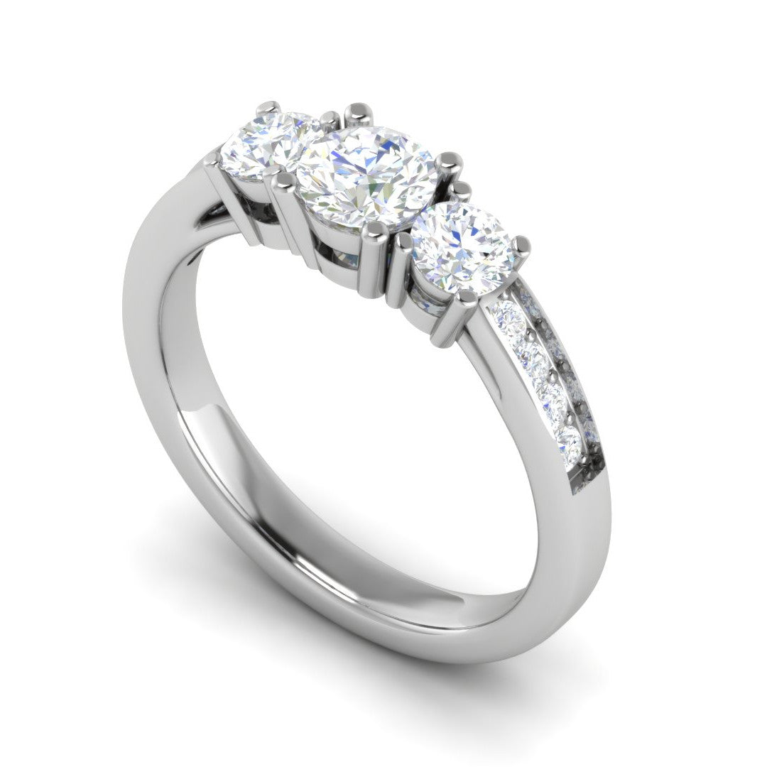 0.50 cts Solitaire Platinum Shank Diamond Ring JL PT R3 RD 107   Jewelove.US