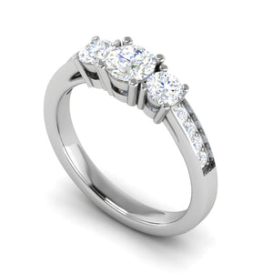 0.50 cts Solitaire Platinum Shank Diamond Ring JL PT R3 RD 107   Jewelove.US