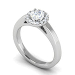 Load image into Gallery viewer, 0.50 cts Solitaire Halo Diamond Platinum Ring JL PT RH RD 291   Jewelove.US
