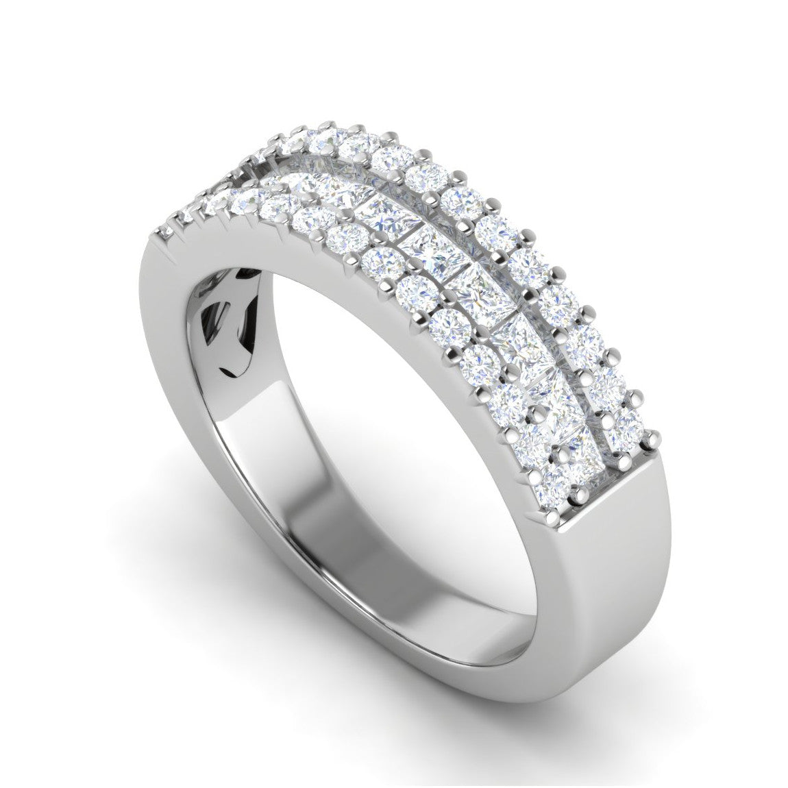 Designer Platinum Diamond Ring for Women JL PT WB6025   Jewelove