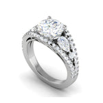 Load image into Gallery viewer, 0.50 cts Solitaire Platinum Diamond Split Shank Ring JL PT RERSS1220   Jewelove.US
