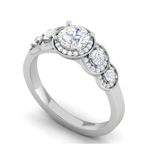 0.30 cts Solitaire Designer Diamond Platinum Ring for Women JL PT RV RD 132   Jewelove