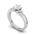 Load image into Gallery viewer, 0.30 cts. Solitaire Platinum Diamond Shank Engagement Ring JL PT WB6004E   Jewelove
