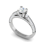 Load image into Gallery viewer, 0.30 cts Solitaire Platinum Diamond Split Shank Ring JL PT PR RD 115   Jewelove.US
