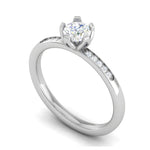 Load image into Gallery viewer, 0.30 cts Solitaire Shank Diamond Platinum Ring JL PT RP RD 191   Jewelove.US
