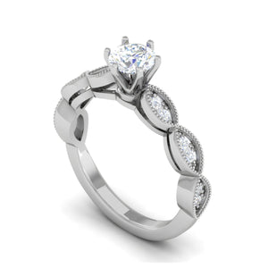 0.30 cts Solitaire Diamond Accents Platinum Ring JL PT RP RD 153   Jewelove.US