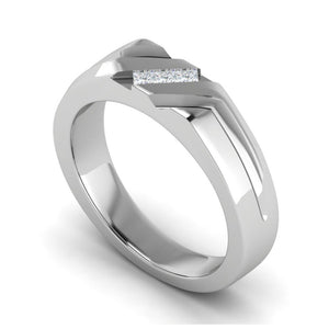 Platinum Unisex Ring with Diamonds JL PT MB PR 136  Men-s-Ring-only Jewelove.US