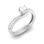 Load image into Gallery viewer, 0.30 cts Solitaire Shank Diamond Platinum Ring JL PT RP RD 176   Jewelove.US
