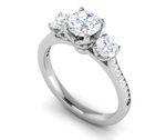 Load image into Gallery viewer, 1.00 cts Platinum Solitaire Diamond Shank Ring JL PT R3 RD 115   Jewelove.US
