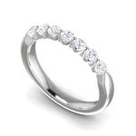 Load image into Gallery viewer, 7 Pointer Half Eternity Designer Platinum Diamond Ring for Women JL PT WB RD 126   Jewelove
