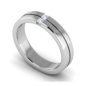 Platinum Unisex Ring with Diamonds JL PT MB PR 135  Men-s-Ring-only Jewelove.US