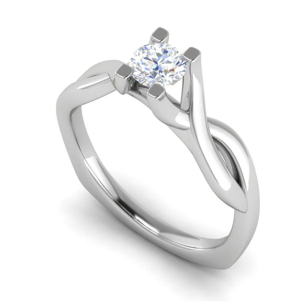 0.30 cts Solitaire Platinum Ring JL PT RS RD 160   Jewelove.US